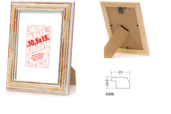 DEBEX Wechselrahmen 40x50cm 6306.01 4 Kiefer, weiss strukt.