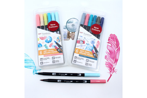 TOMBOW ABT Dual Brush Pen ABT-6P-5 Vintage Colours 6 Stück
