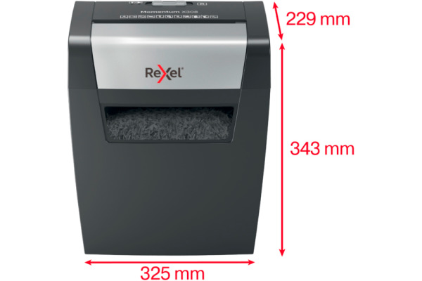 REXEL Aktenvernichter Momentum 2104570EU X308, P-3, 15lt