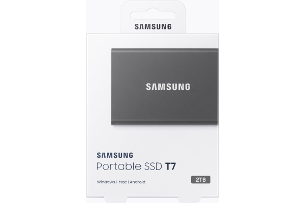 SAMSUNG SSD Portable T7 2TB MU-PC2T0T USB 3.1 Gen. 2 Titan Grey