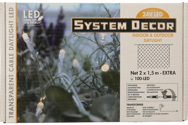 STARTRADI System Decor LED-Netz 2m 495-59 Extra, weiss, 1,5m