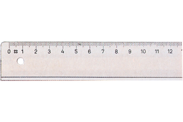 LINEX Schullineal transparent 30cm 1030M mit Tuschkante und Facette