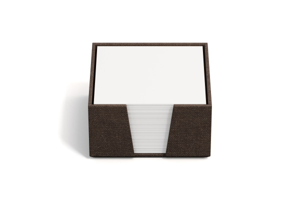 BIGSO BOX Zettelkasten James 110x110mm 2711C4801 Leinen, braun
