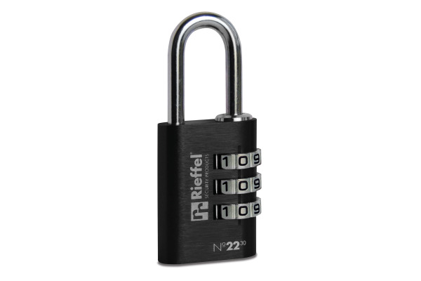 RIEFFEL Zahlenschloss Nr.22 30mm A10530 schwarz