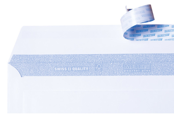 METTLER Couvert Fenster rechts C4 9064-120 120g,hochweiss,Kleber 20 Stk.