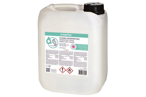 MARTEC Desinfektionsmittel 5lt 33085 Flüssig, mit Aloe-Vera