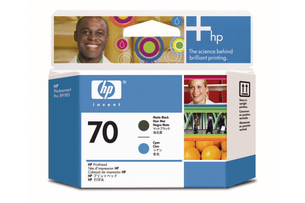 HP Druckkopf 70 matt-schwarz/cyan C9404A DesignJet Z2100 