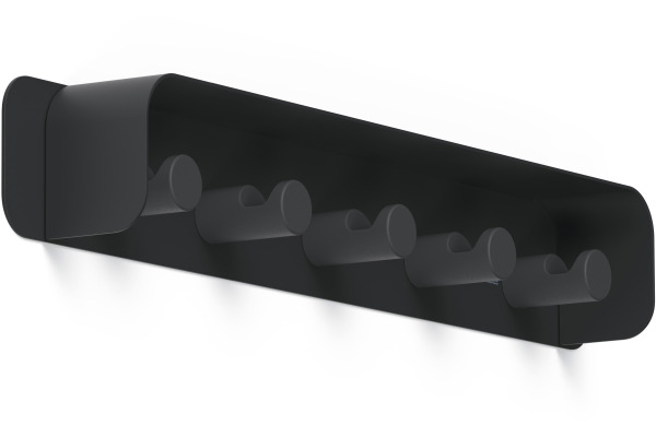 DURABLE Garderobenleiste DURASTORE 184701 schwarz, 5 Haken, 500mm