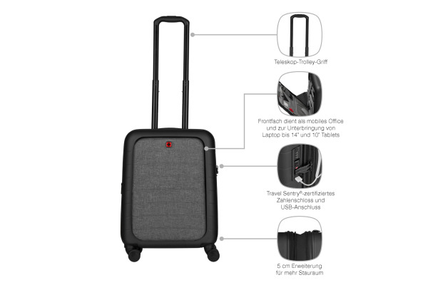 WENGER Syntry Carry-on 44L 610163 black/grey