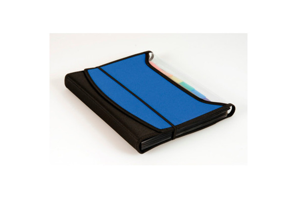 DUFCO Fächermappe SoftTouchNylon A4 51500.038 royalblau/schwarz 13 Fächer