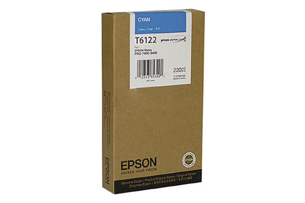 EPSON Tintenpatrone cyan T612200 Stylus Pro 7450/9450 220ml