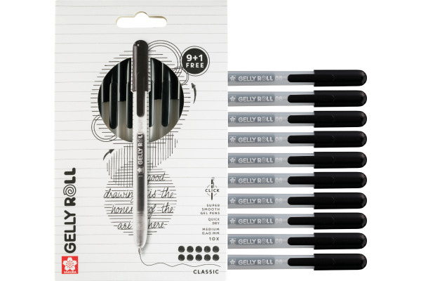 SAKURA Gelly Roll 0.8mm PXGBRACL1 schwarz 10 Stück