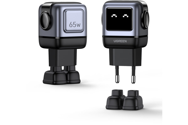 UGREEN Nexode RG 65W 3-Port GaN 25685B 2x USB-C,1xUSB-A, Black