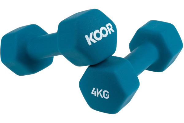 KOOR Kurzhantel Set 4kg F00914 türkis 2 Stück