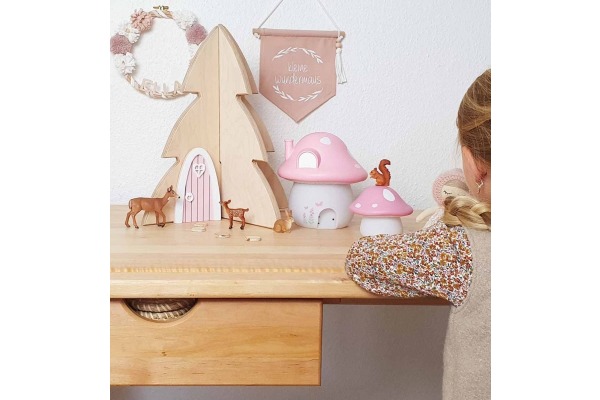 ALLC Nachtlicht mit Sticker NLDEPI17 Mushroom pink 17x19x17cm