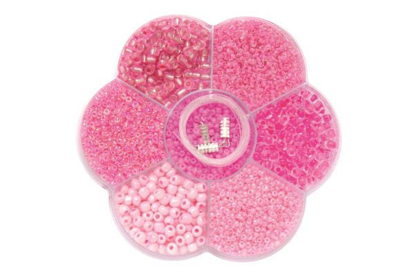 GLOREX Perlen Mix 61631014 rosa assortiert