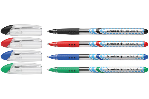 SCHNEIDER Kugelschreiber Slider XB 151294 assortiert, Etui 4 Stück