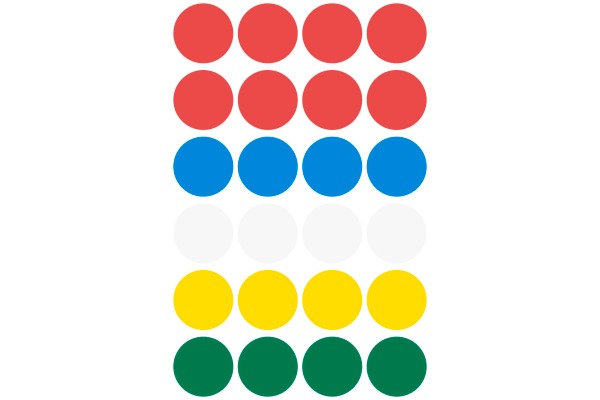 AVERY ZW. Markierungspunkte 18mm 3089 ass. 96 Stück