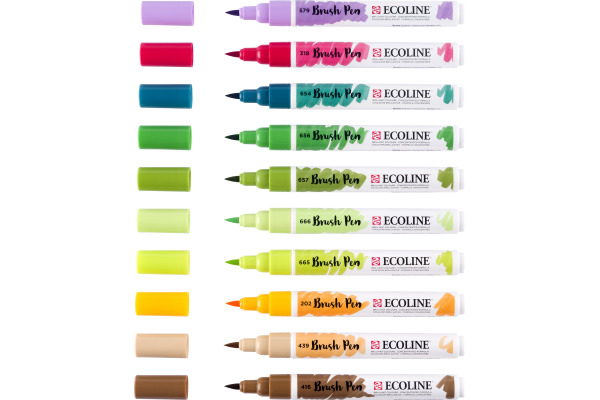 TALENS Ecoline Brush Pen Set 11509814 ass. Botanic 10 Stück