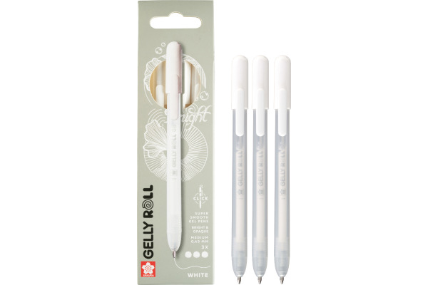 SAKURA Gelly Roll 0.8mm PXGBRAWH3 weiss 3 Stück