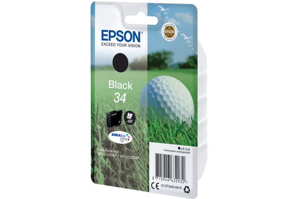 EPSON Tintenpatrone schwarz T346140 WF-3720/3725DWF 350 Seiten