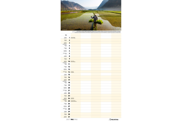 CALENDARI Familienplaner 2027 36206325 Helvetas DE/FR 27.5x56cm