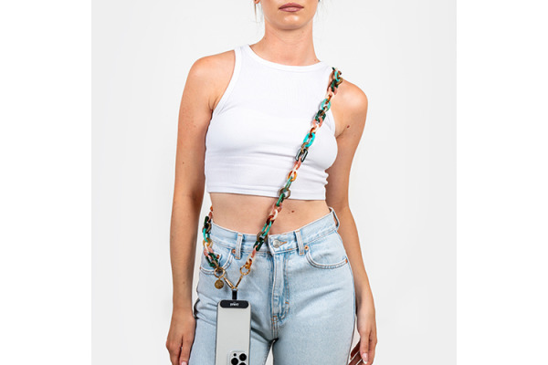 ZANAÉ Phone Necklace Blue Land 18330 Karma colored