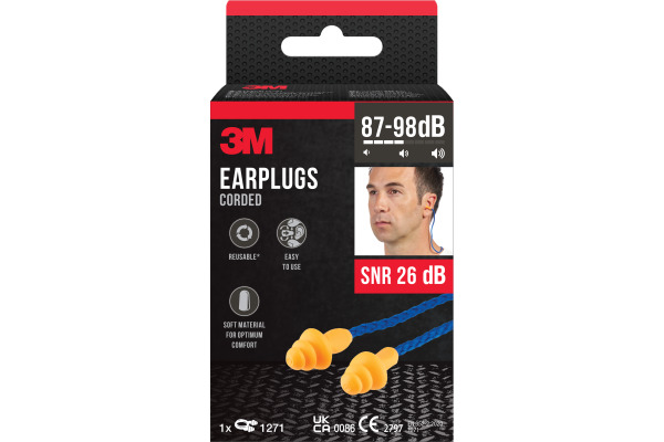 3M Gehörschutzstöpsel 1271CN blau/orange 1 Paar