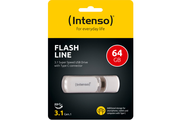 INTENSO USB-Stick Flash Line 64GB 3538490 USB 3.1 Type-C