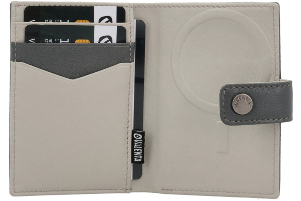 VALENTA Card Wallet Leather 588393 Luxe Grey