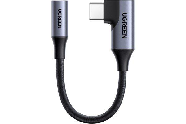 UGREEN Audio Adapter USB-C-3.5mm 95589 90 Degree, Grey