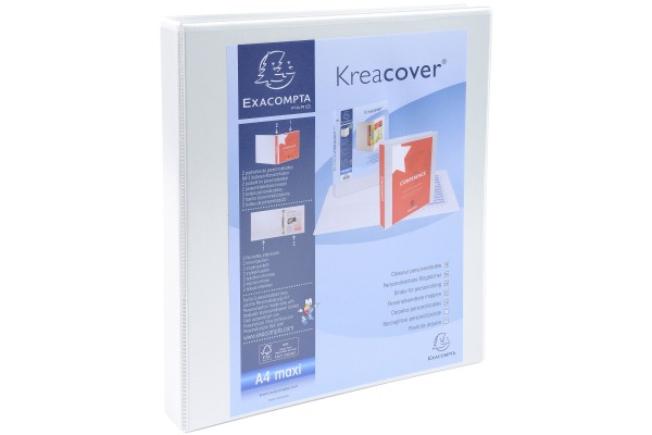EXACOMPTA Ringbuch Kreacover A4+ 51940E 4 Ringe 16mm weiss