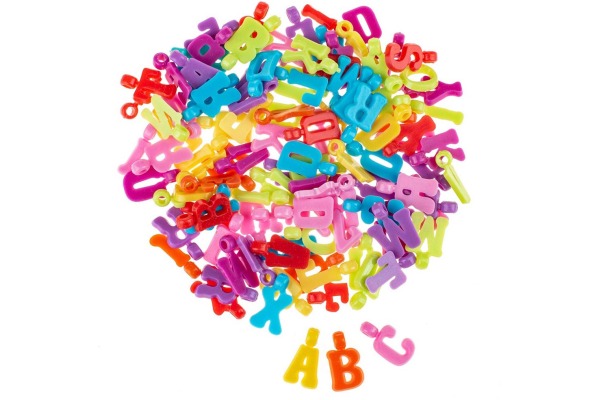 GLOREX Buchstabenperlen 61630201 Satte-Töne 200 Stück