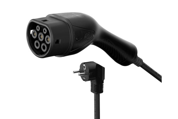 DELTACO e-Charge cable Schuko,Type 2 EV-1233 6-16A, 3.5 kW, 5.5m, Black