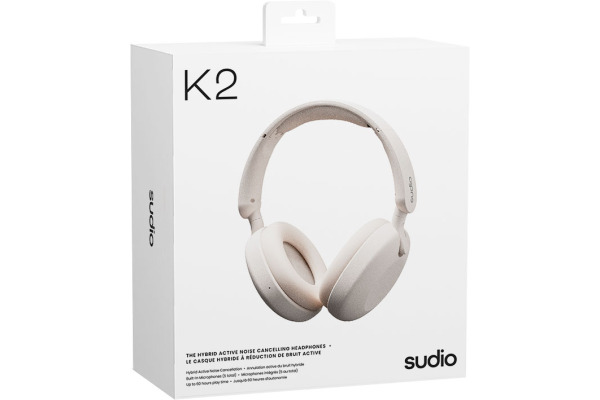 SUDIO Over-ear ANC Headphones K2WHT K2, White, Wireless