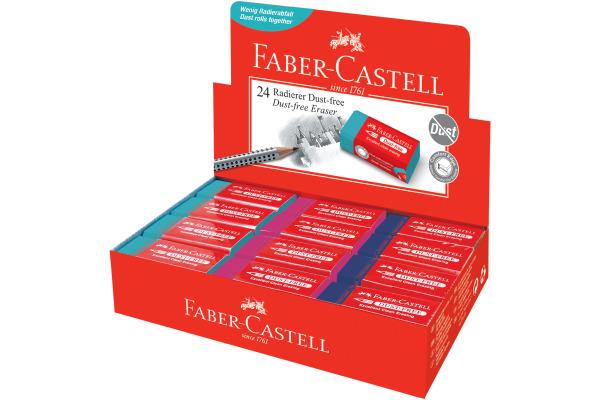 FABER-CA. Radierer Trend Dust-Free 187221 3 Farben assortiert