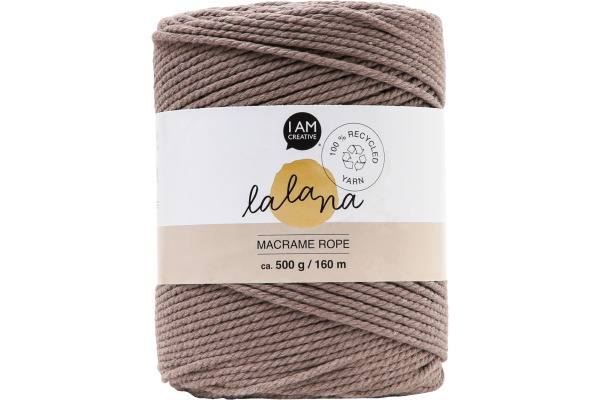 I AM CREA Macrame Rope 6203.04 coffee 2mm, 500g