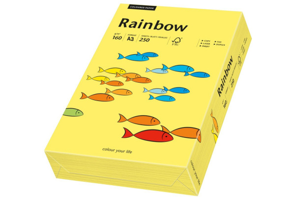 RAINBOW Papier gelb/16 A3 88042352 FSC, 160g 250 Blatt