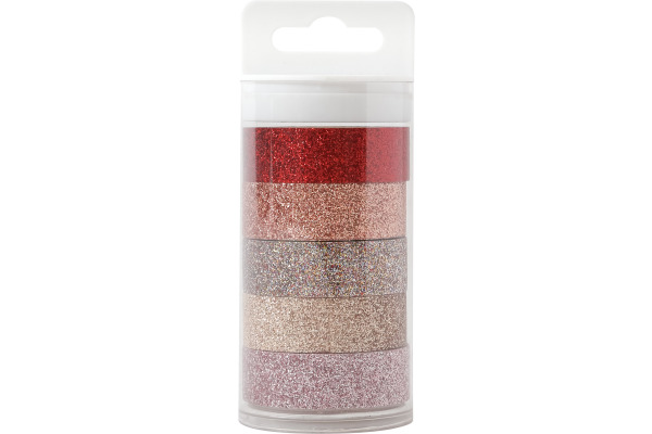 I AM CREA Washi Tape Set 15mmx3m 4085.1 Glitter 5 Stück