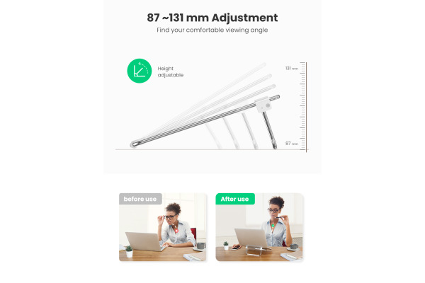 UGREEN Desktop adj. Laptop Stand 80348 Silver (BB)