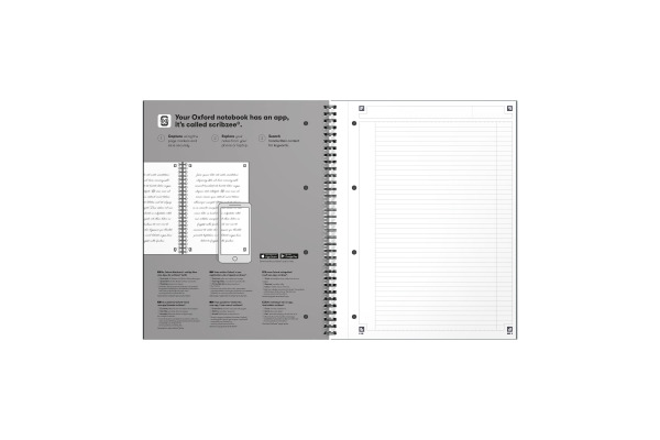 OXFORD Spiralheft International A4+ 400194459 rot, liniert 80 Blatt
