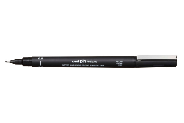 UNI-BALL Fineliner Pin 0,6mm PIN06.200 schwarz