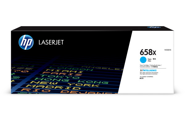 HP Toner 658X cyan W2001X CLJ Enterprise M751 28'000 S.