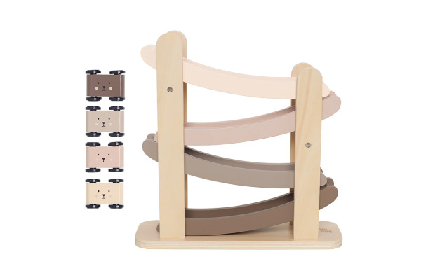 JABADABAD Auto Rennbahn 29x10x24cm W7246 4 Autos, Nature Line