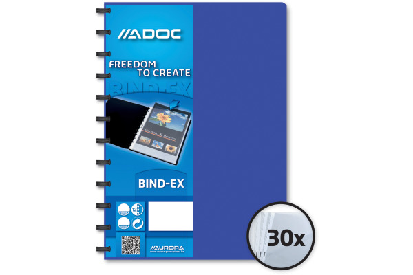 ADOC Sichtbuch Standard A4 5832.400 blau 30 Taschen