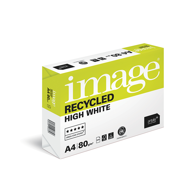 Image Recycled High White Blue Angel 80g, hochweiss 1 Palette 100'000 Blatt Box 5x500 Bl./Bg.