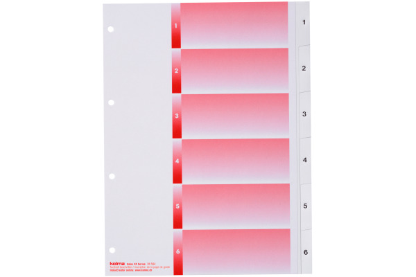 KOLMA Register KolmaFlex A4 18.564.16 weiss 1-6