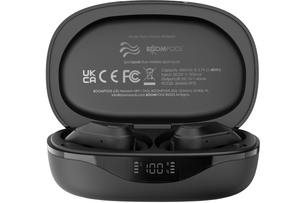 BOOMPODS Sportpods Ocean SPOBLK Black