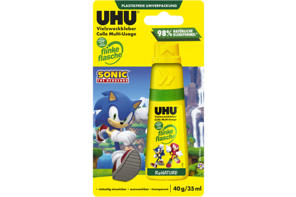 UHU Flinke Flasche ReNATURE 40g 9000320 Sonic the Hedgehog