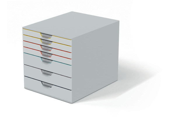 DURABLE Schubladenbox Varicolor 7 762727 weiss/bunt 7 Schubl.